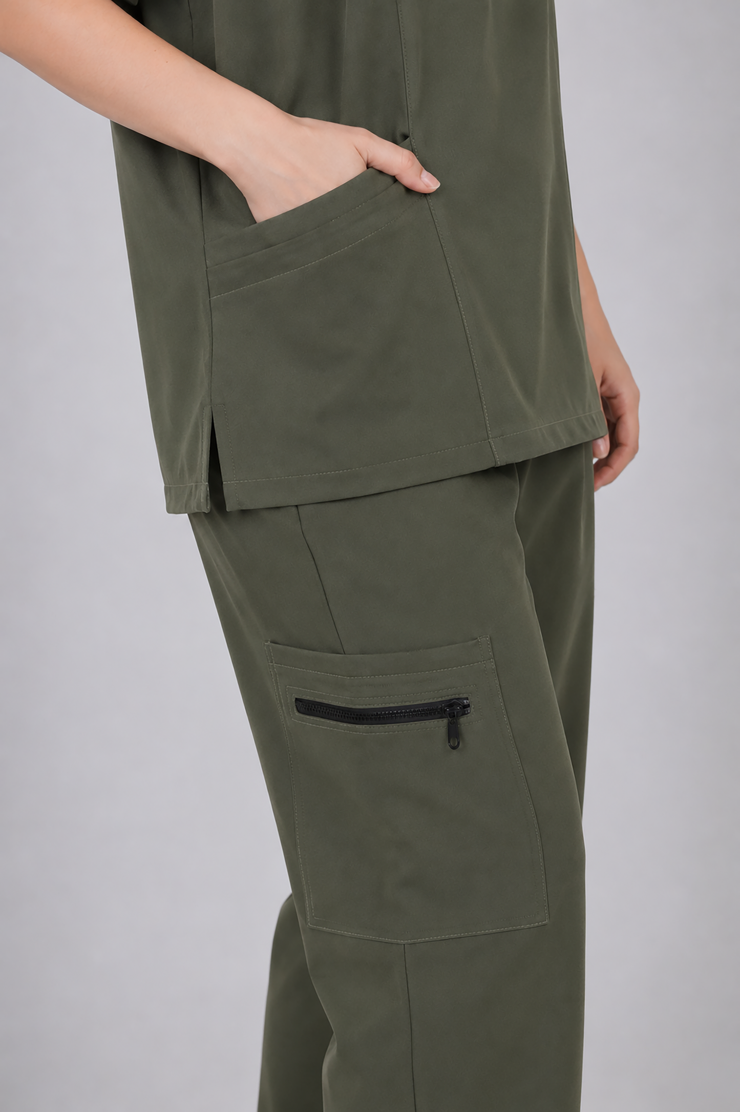 Female Scrub Olive Green